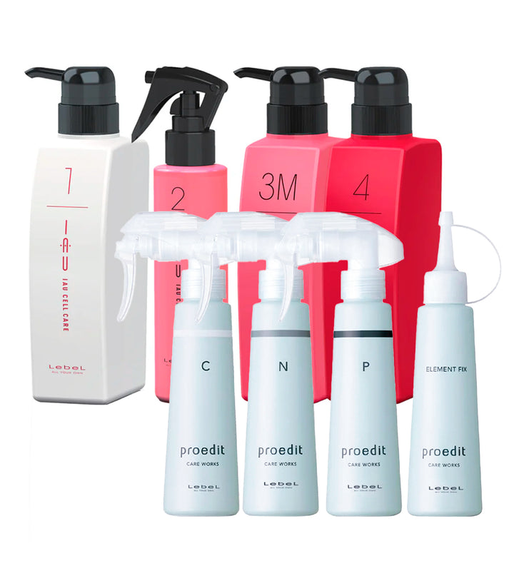 Lebel IAU Cell Care 1 2 3S 4 5S Professional Edit C, P, E, N Set Hair - Foto 10