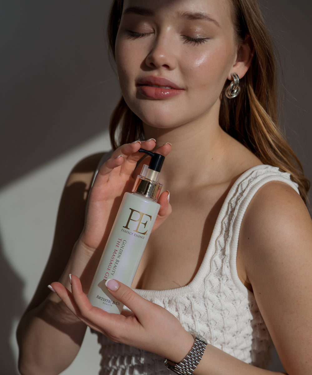 Perfect Essence Golden Beautyマッサージジェル500 PE ゴールデンビューティー ザ マッサージジェル -500g-<br