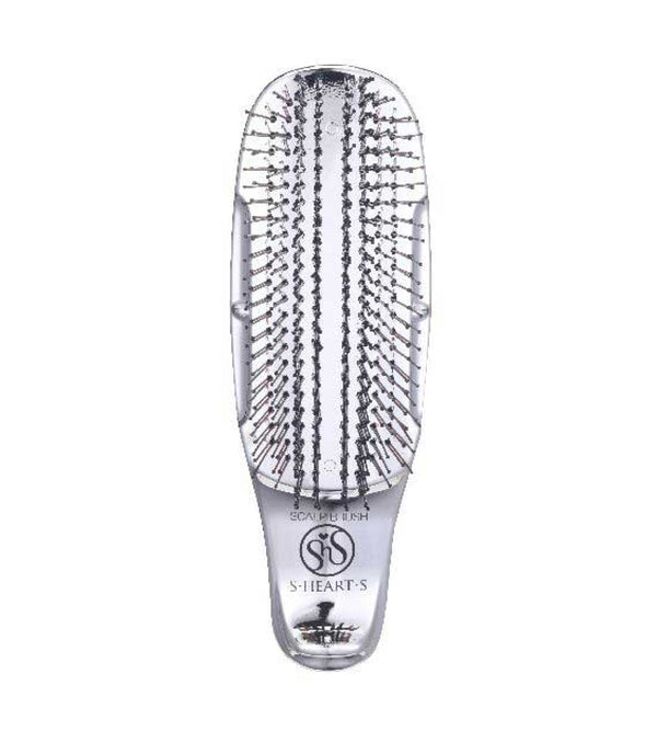 S-HEART-S Scalp Brush Plus Short Silver